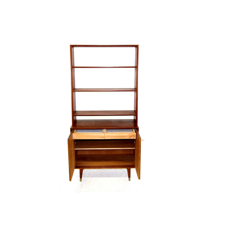 Vintage teak and beech bookcase, Sweden 1950