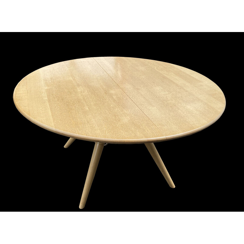 Vintage solid oak dining table by Hans J Wegner
