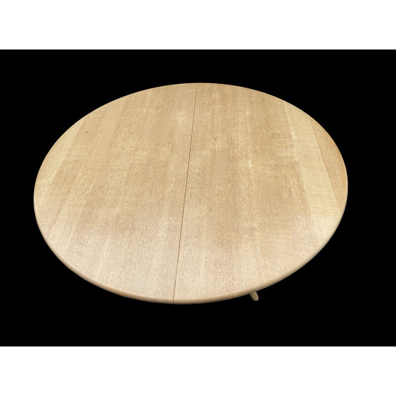 Vintage solid oak dining table by Hans J Wegner