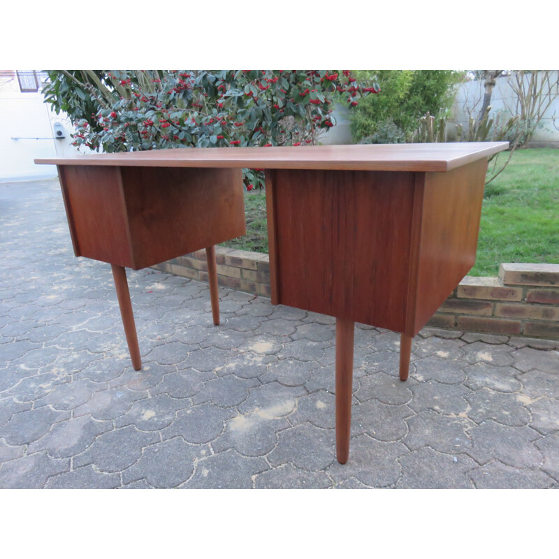 Mid century Danish teak double-side desk - 1960s