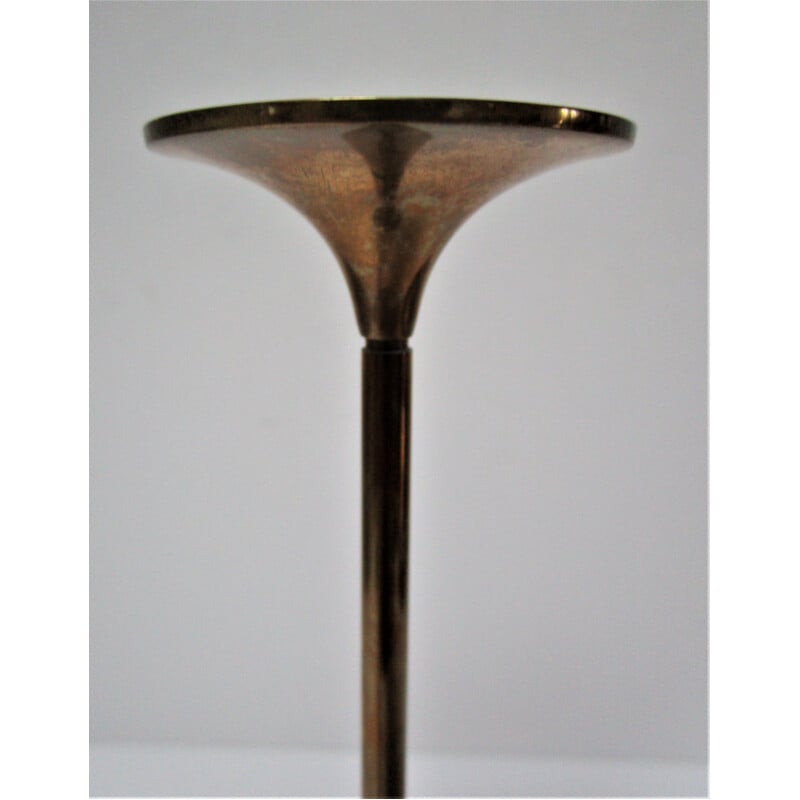 Vintage candlestick model Hi-Fi in solid brass by Max Bruël for Torben Orskov, Denmark 1960s