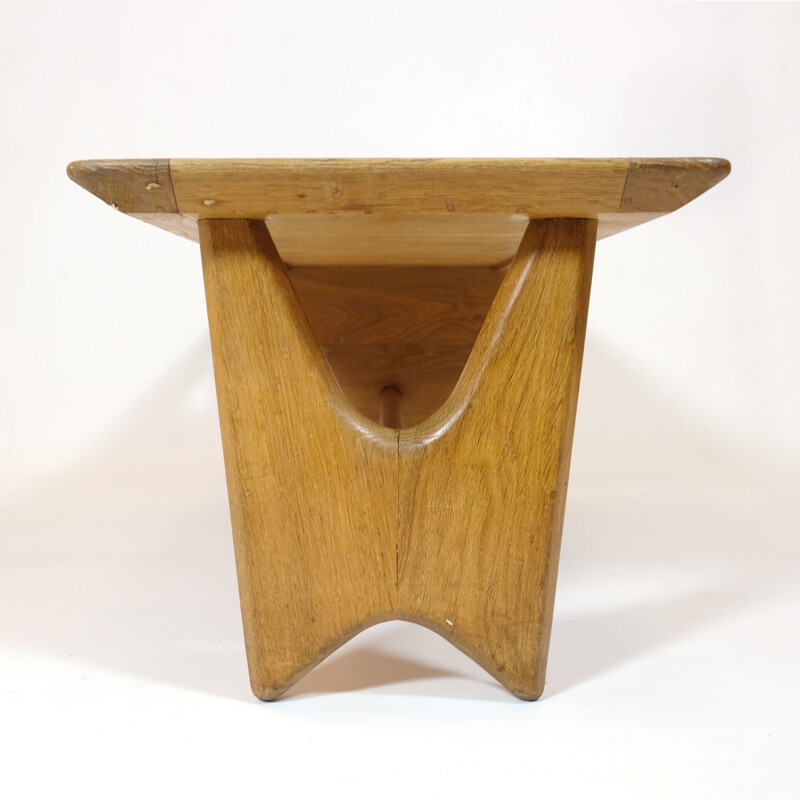 Table basse vintage de carreaux en céramique "Thibault" par Robert Guillerme et Chambron, 1960