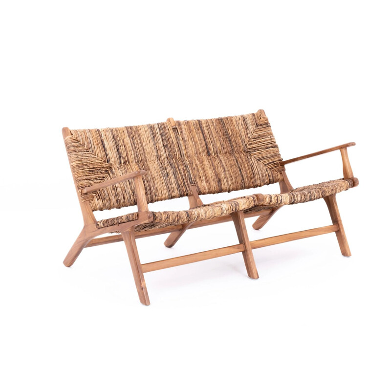 Vintage living room set "Hollywood" model in teak wood by Olivier de Schrijver, 1990s