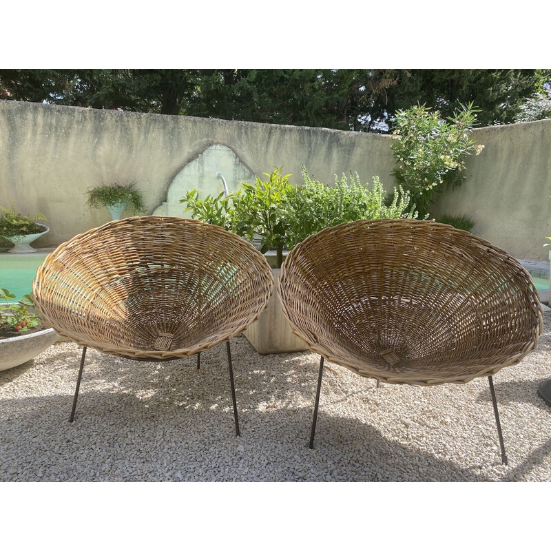 Pair of vintage metal "C8" chairs by Terence Coran for Coran Furniture, 1954