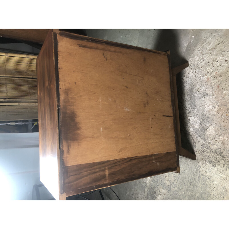 Vintage walnut veneer storage cabinet, 1950