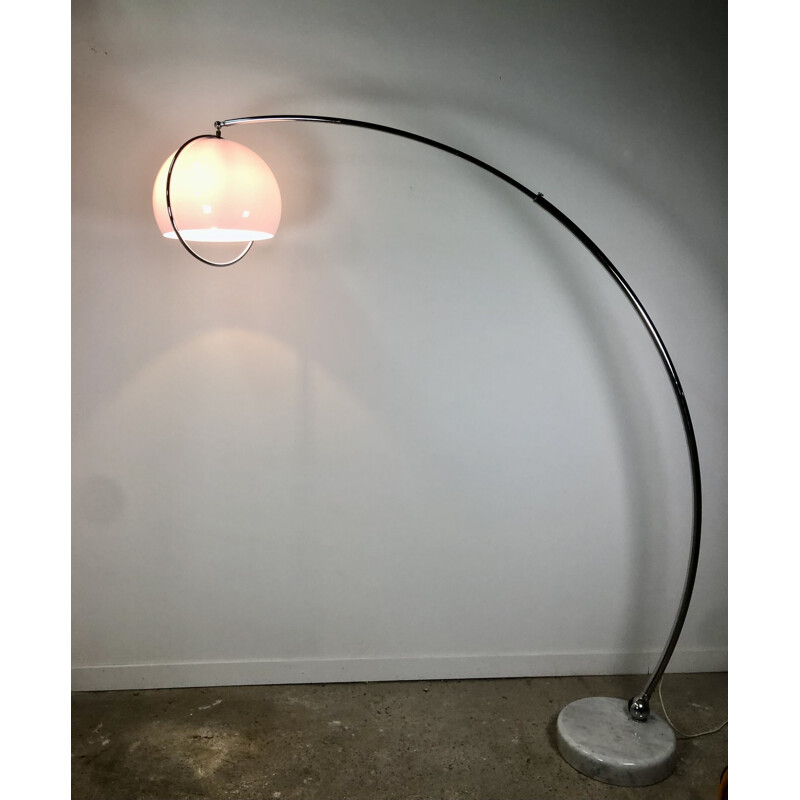 Vintage arc floor lamp by Gioffredo Reggiani, 1960