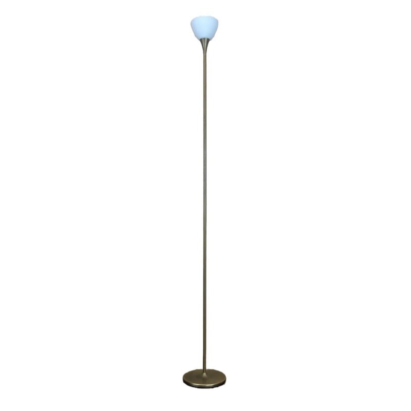 Lampadaire vintage en laiton et verre par Hillebrand, 1960-1970