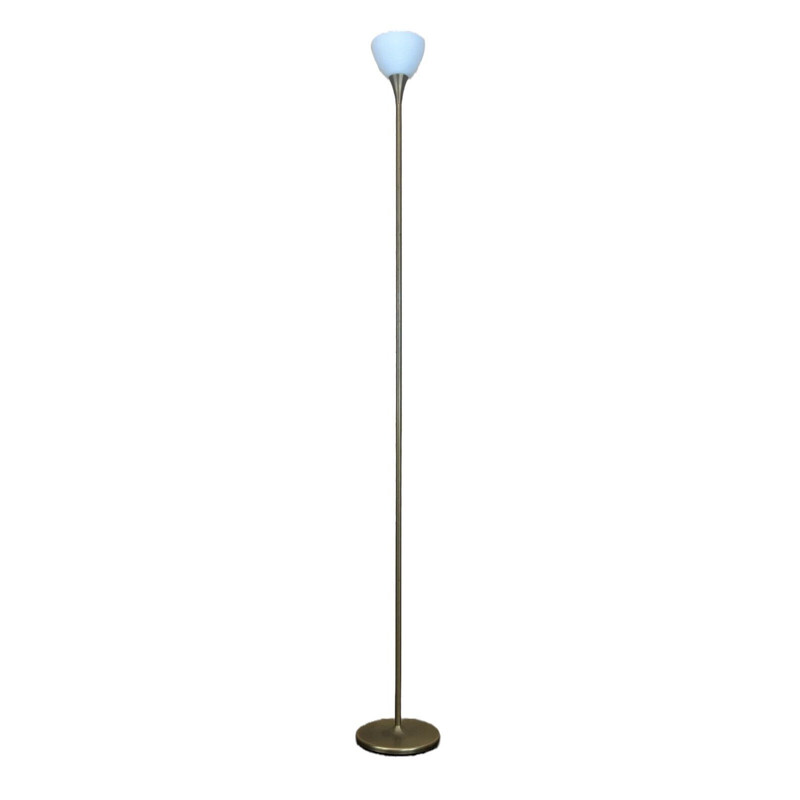 Vintage floor lamp in brass & glass by Hillebrand, 1960-1970s