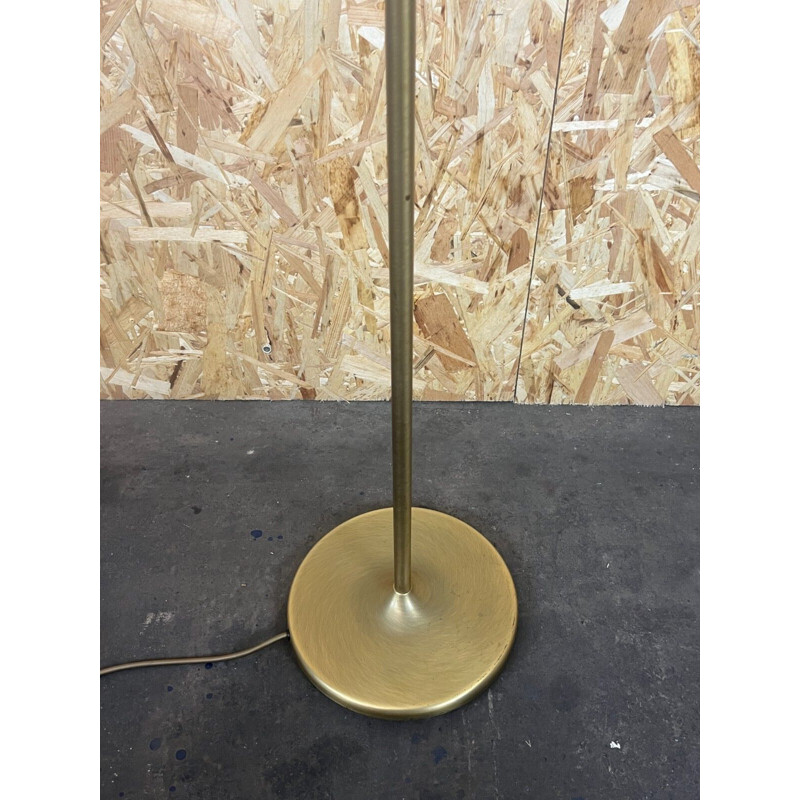 Vintage floor lamp in brass & glass by Hillebrand, 1960-1970s