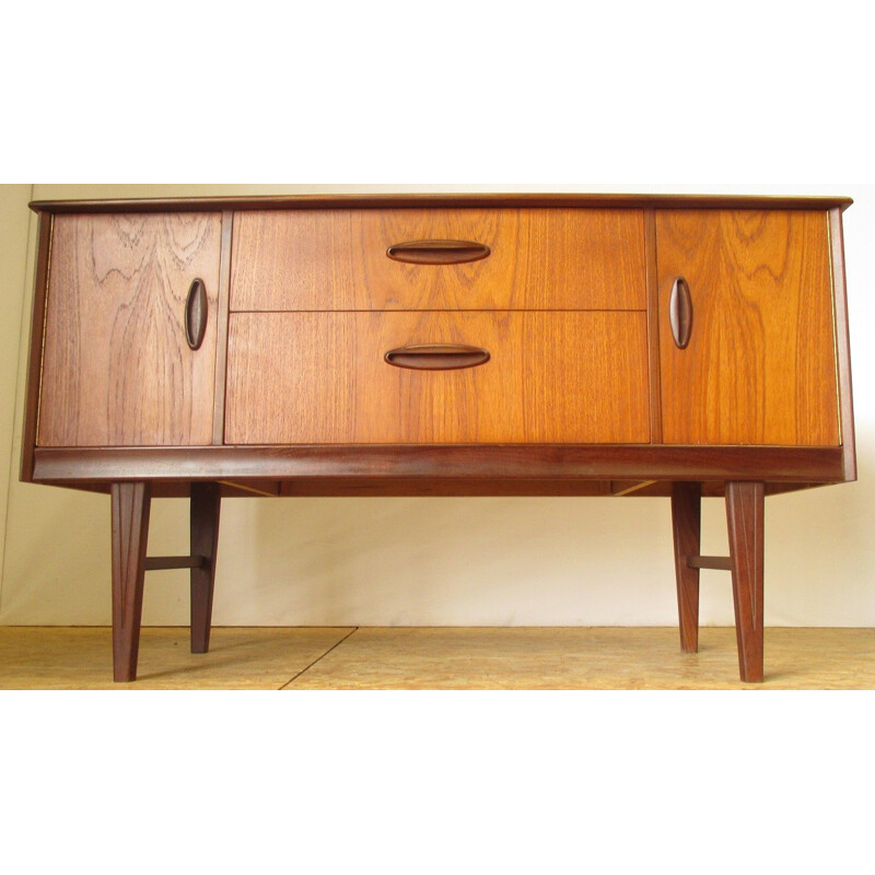 Small Nathan Furniture sideboard in honey teak - 1960s