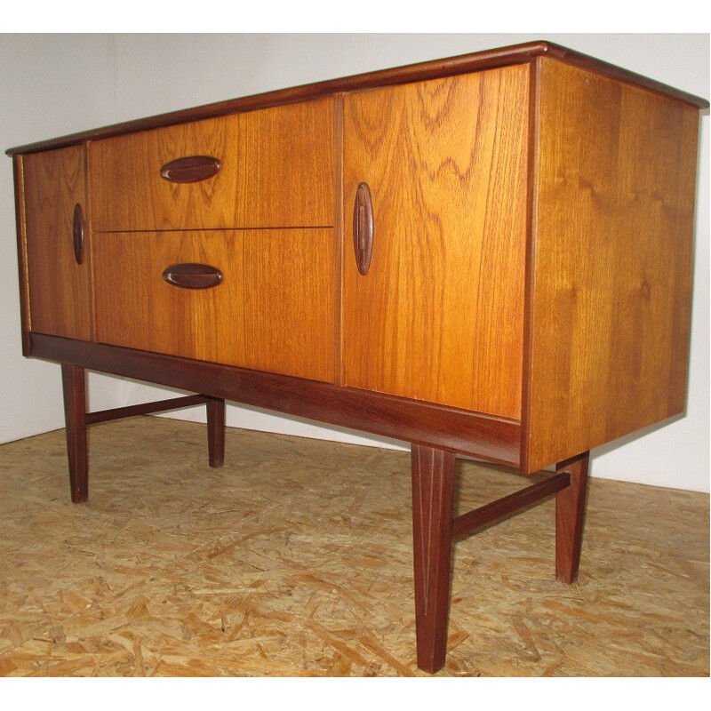 Petite enfilade Nathan Furniture en bois de teck miel - 1960
