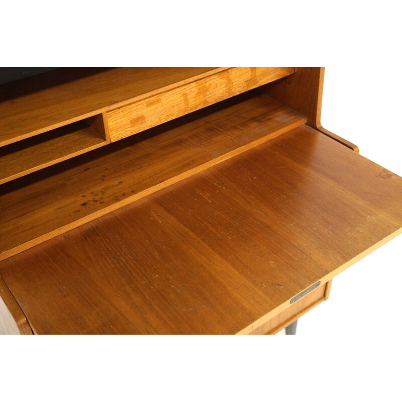 Vintage teak and beech secretary by Bränntorps, Sweden 1960