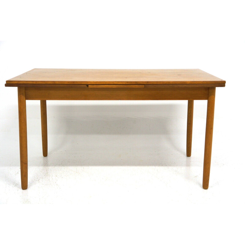 Vintage teak table with retractable tops