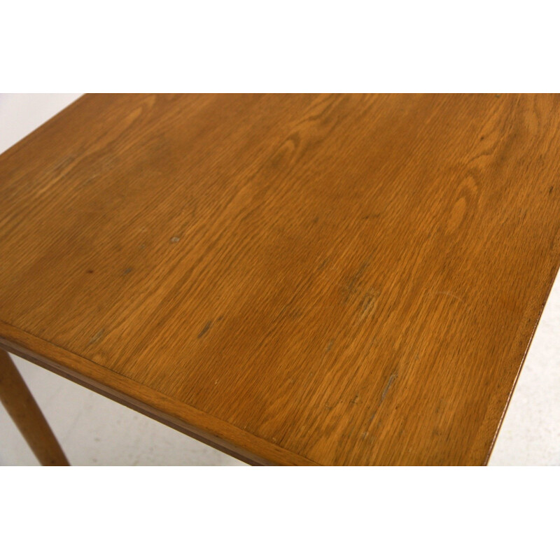 Mesa de teca vintage con tablero retráctil