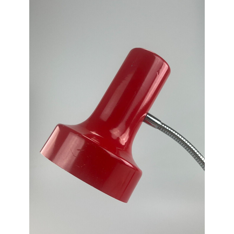 Vintage red table lamp, 1960-1970s