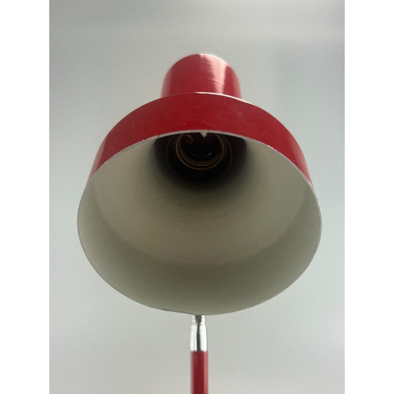 Lampada da tavolo rossa d'epoca, 1960-1970