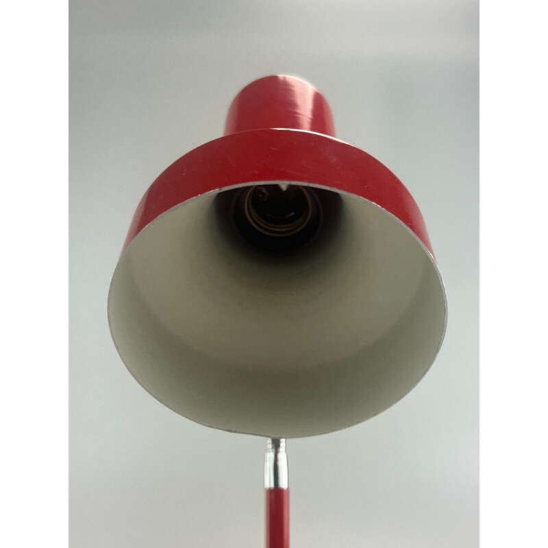 Vintage red table lamp, 1960-1970s