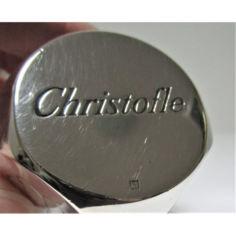 Presse-papier vintage en métal argenté par Christofle, 1980