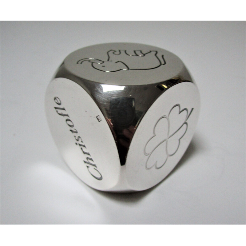 Vintage silver plated paperweight by Christofle, 1980