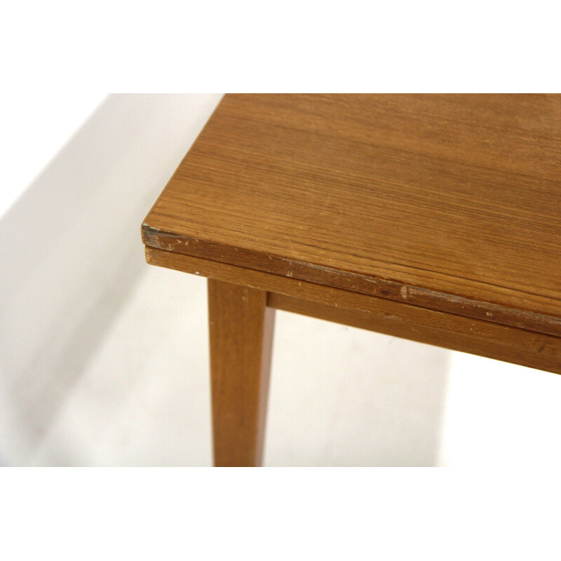 Vintage-Tisch mit einziehbaren Tischplatten aus Teak- und Buchenholz
