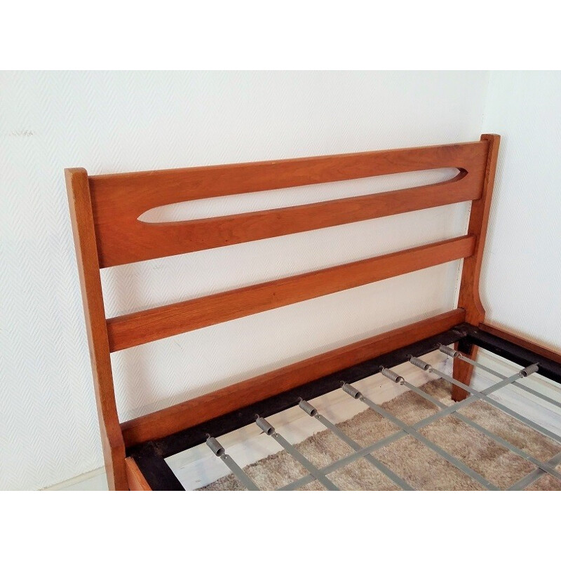 Vintage oak single bed - 1950s