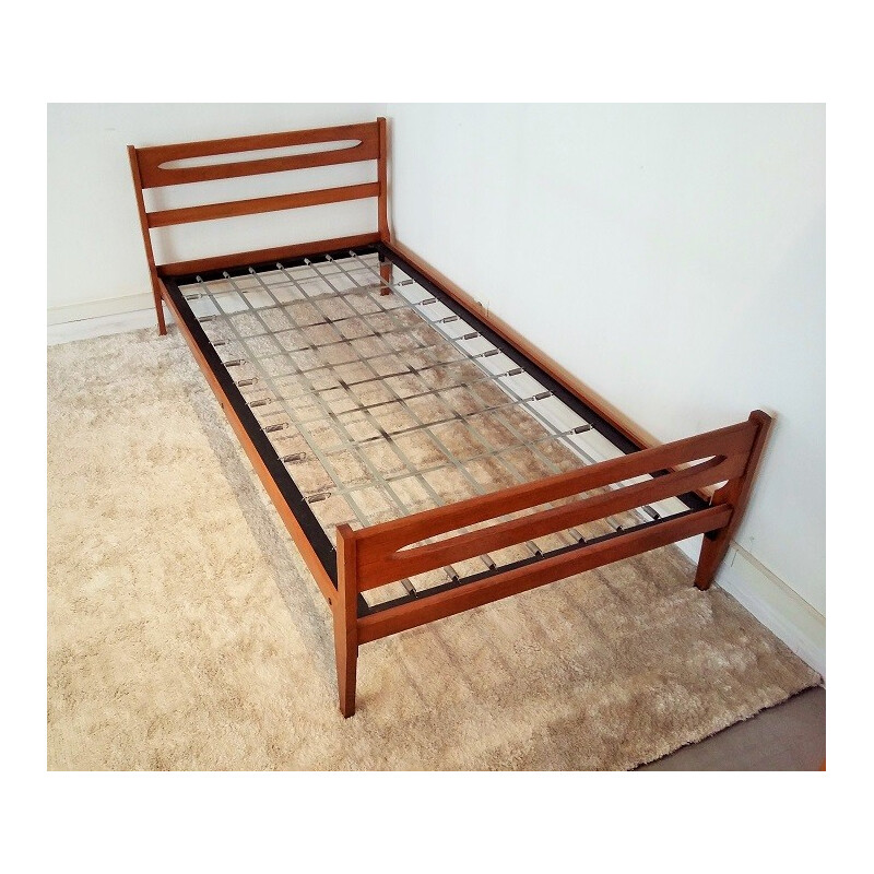 Vintage oak single bed - 1950s