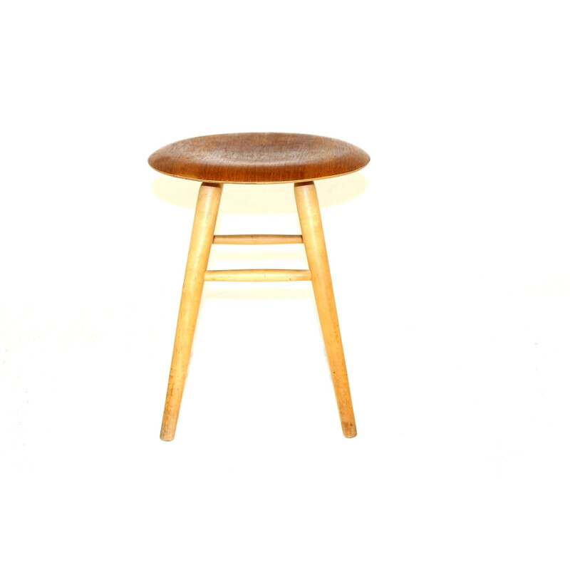 Vintage teak stool, Sweden 1960