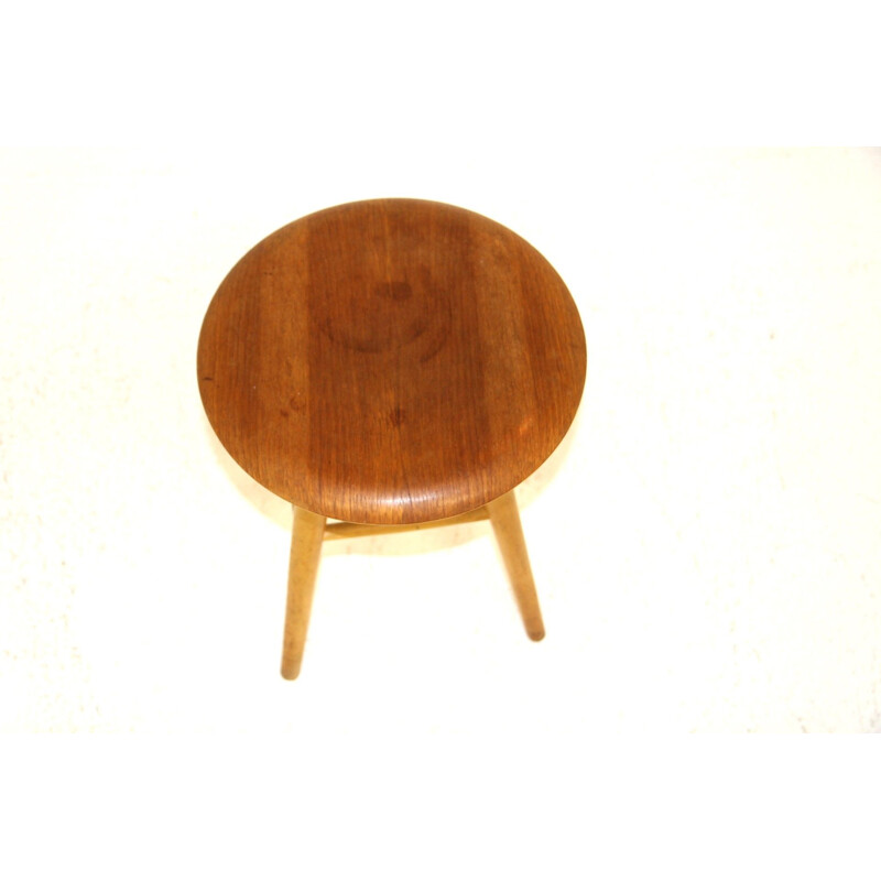 Vintage teak stool, Sweden 1960