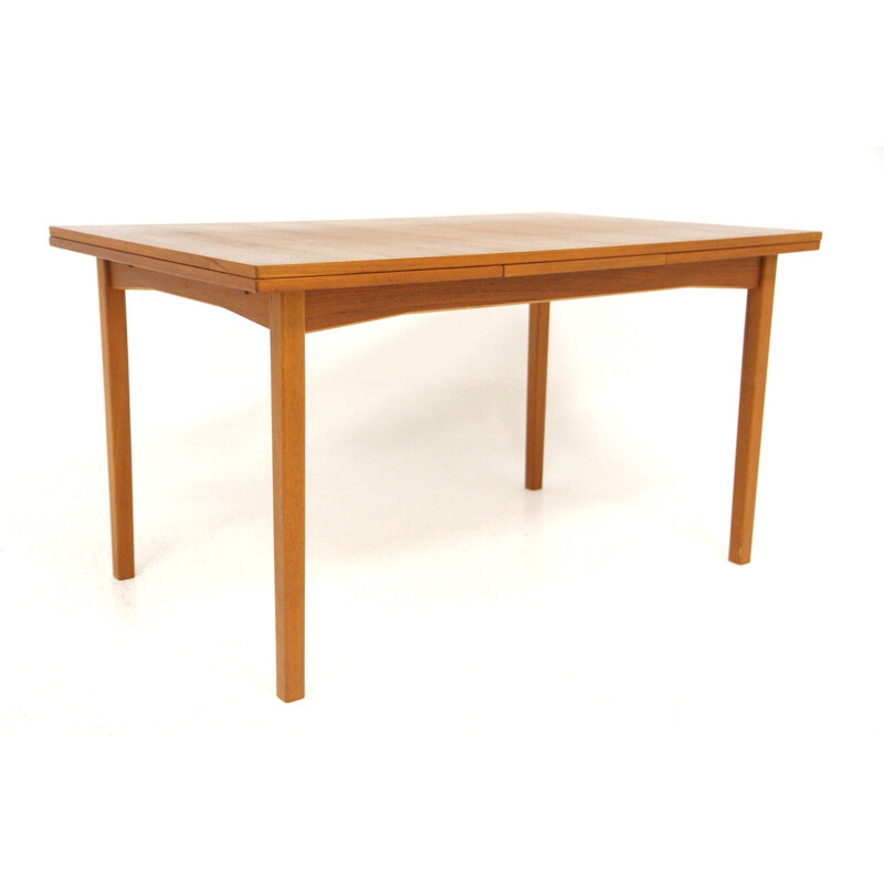 Vintage table with retractable teak tops