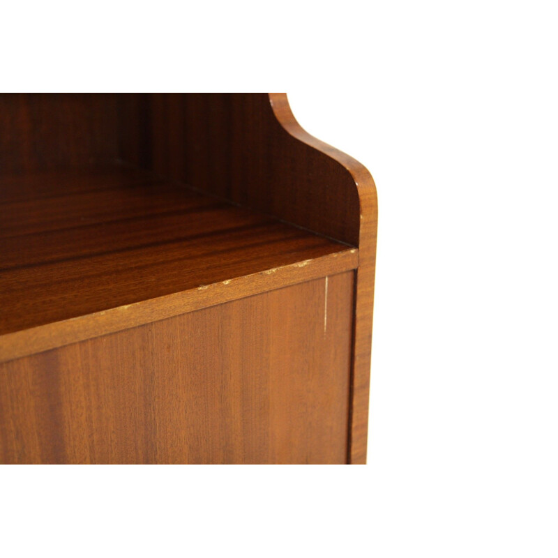 Vintage mahogany and beech bookcase, Sweden 1950