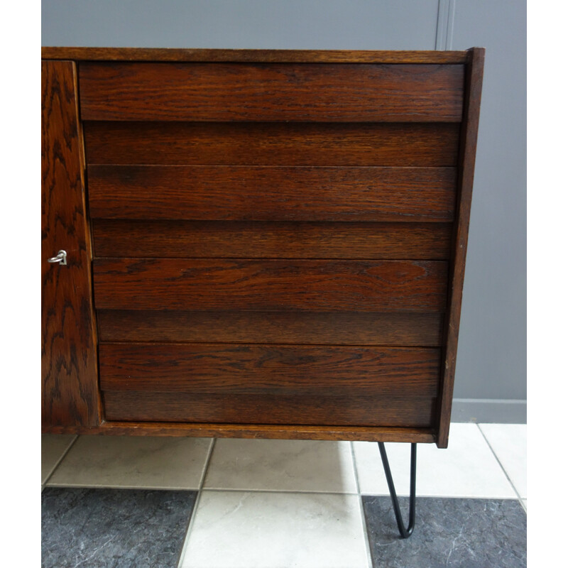 Vintage sideboard in dark wood model u458 by Jiroutek for Interier Praha, 1960s