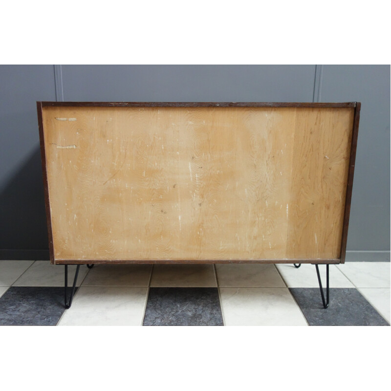 Vintage sideboard in dark wood model u458 by Jiroutek for Interier Praha, 1960s