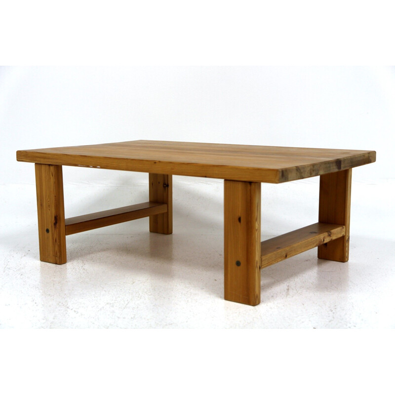 Vintage pine coffee table, Sweden 1970