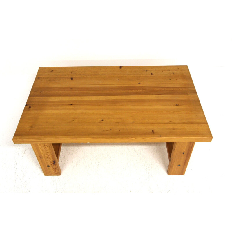 Vintage pine coffee table, Sweden 1970