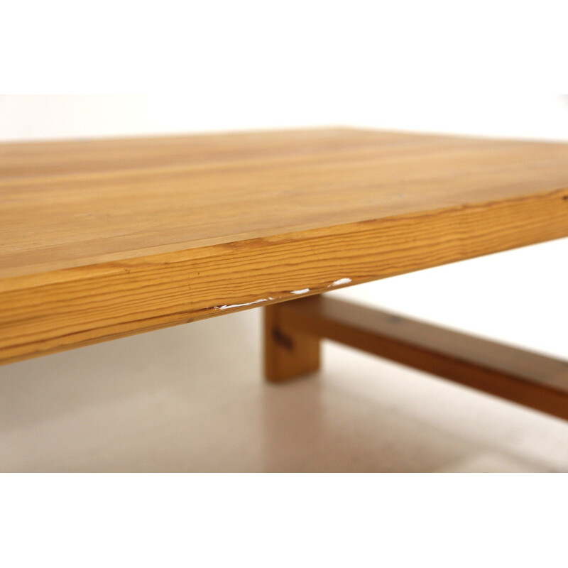 Vintage pine coffee table, Sweden 1970