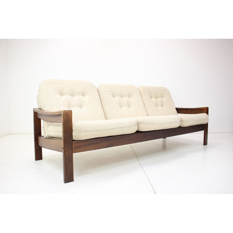 Verstellbares Dreisitzersofa im Vintage-Stil von Leda Lux, Tschechoslowakei 1980