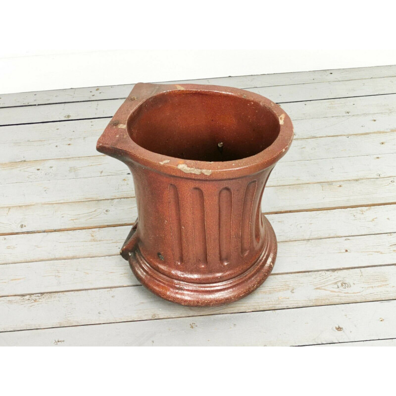 Victorian vintage planter in salted glass