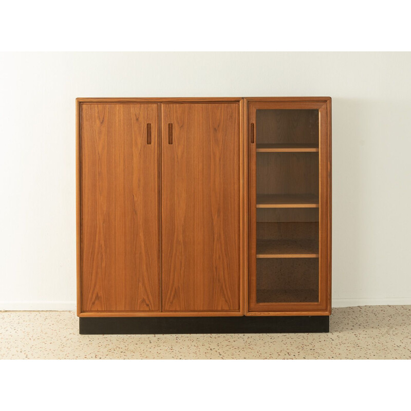 Vintage teak cabinet with glass door, Germany 1960