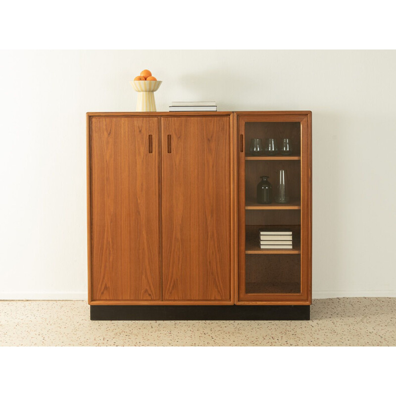 Vintage teak cabinet with glass door, Germany 1960