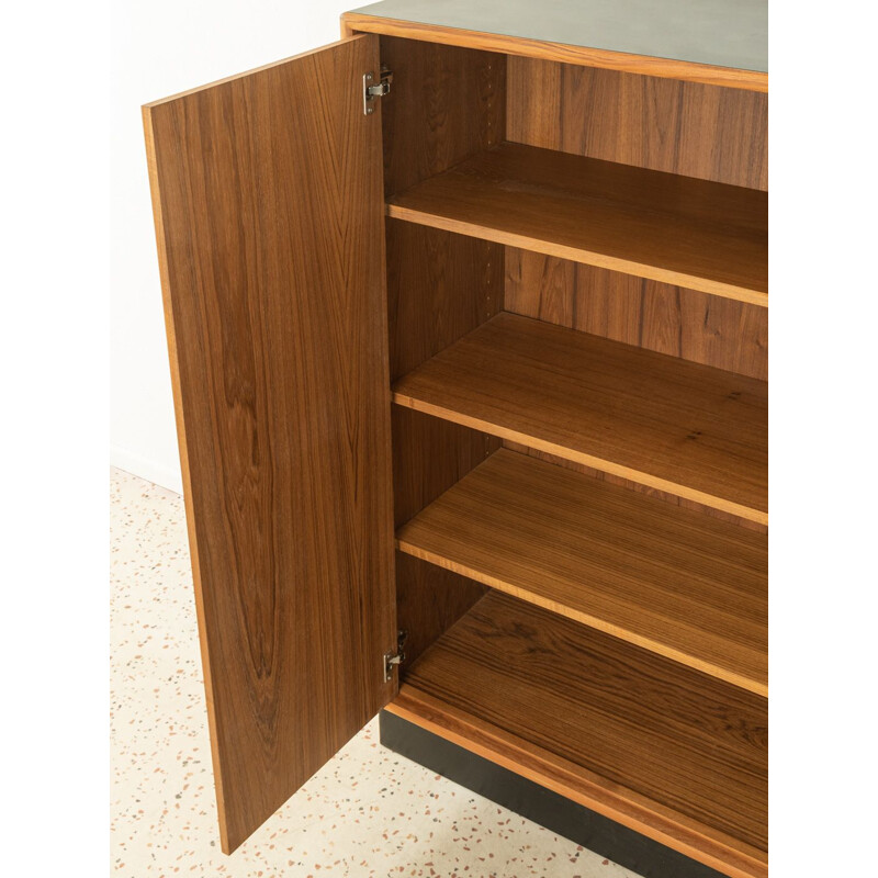 Vintage teak cabinet with glass door, Germany 1960