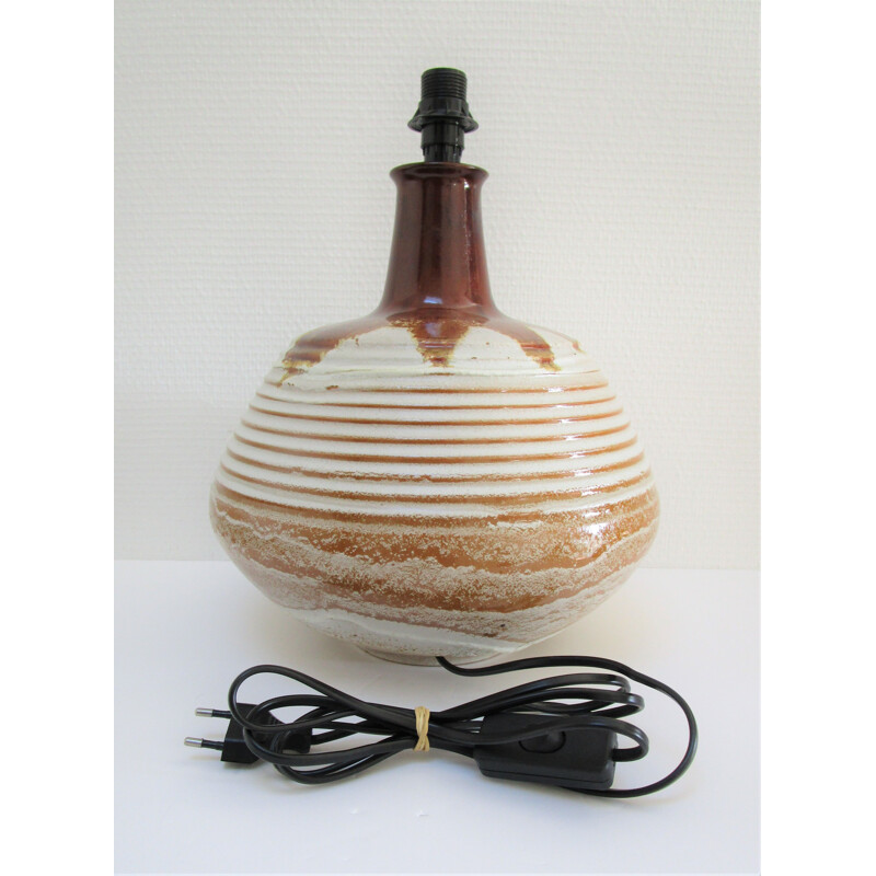 Vintage Italian glazed ceramic lamp, 1970