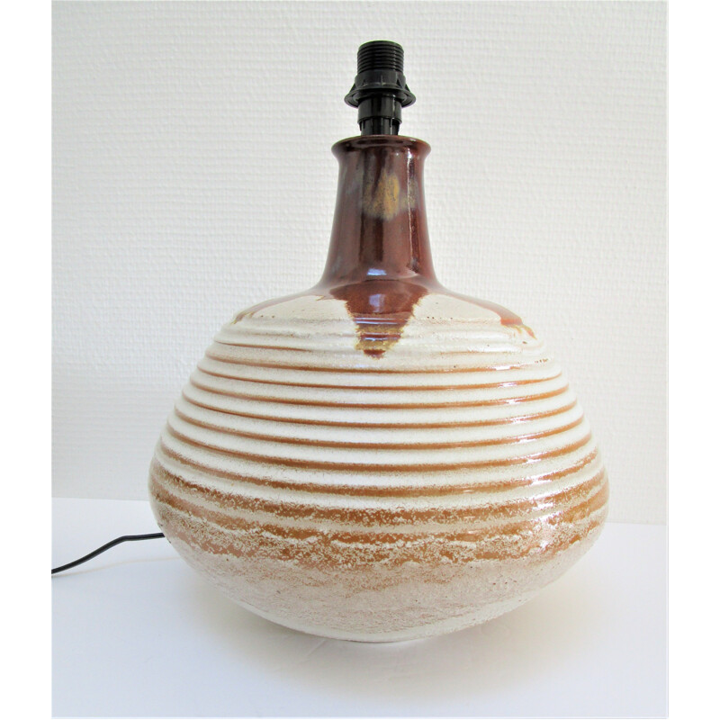 Vintage Italian glazed ceramic lamp, 1970