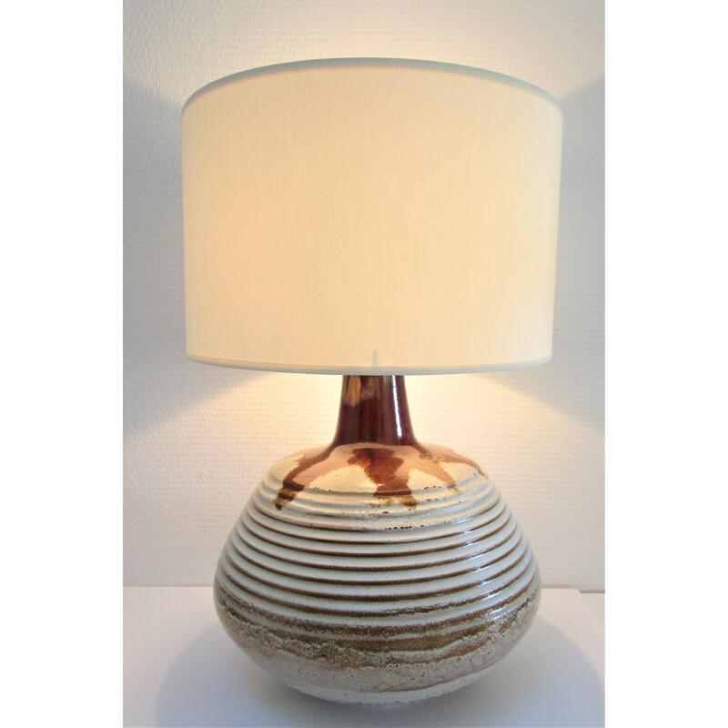 Vintage Italian glazed ceramic lamp, 1970