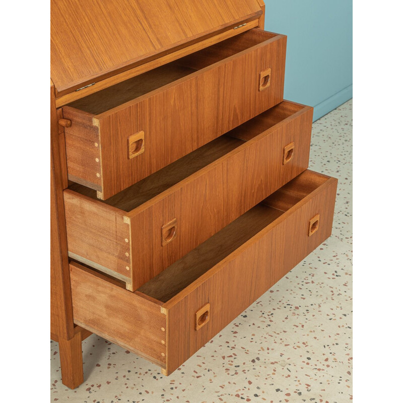 Vintage teak desk with four drawers, Denmark 1960