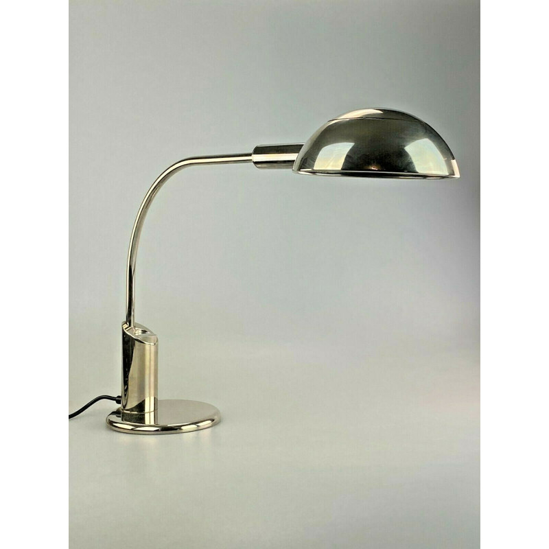 Vintage chrome table lamp by Florian Schulz, 1960-1970s