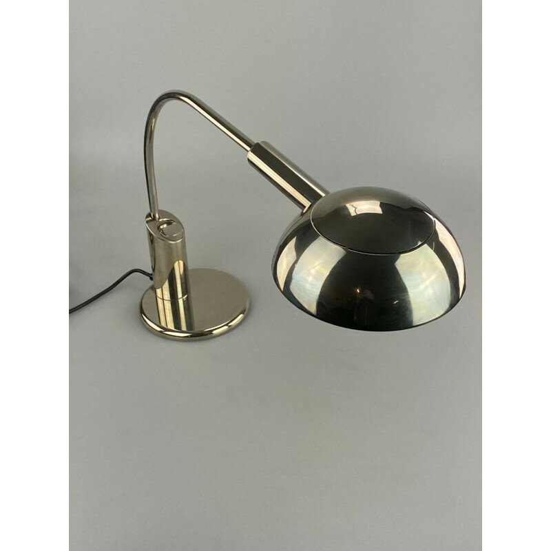 Vintage chrome table lamp by Florian Schulz, 1960-1970s