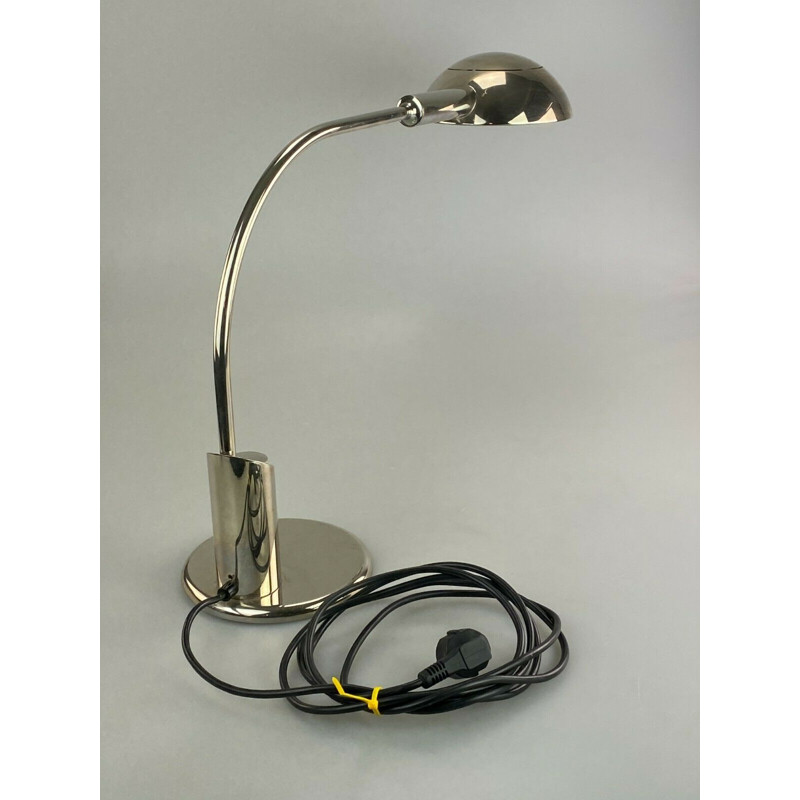 Vintage chrome table lamp by Florian Schulz, 1960-1970s