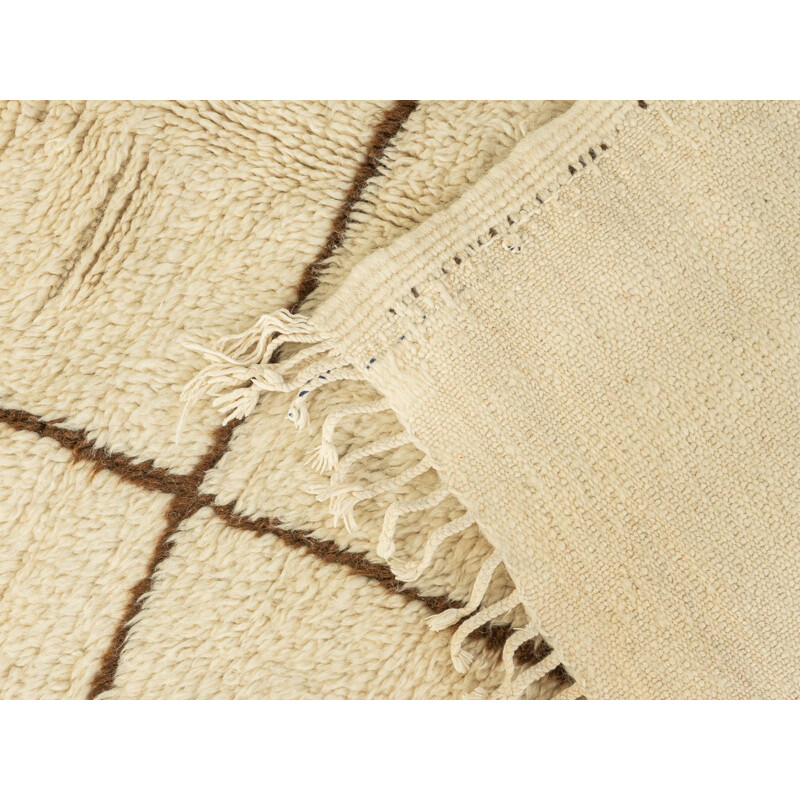 Tapis berbère vintage Decent Check en laine, Maroc
