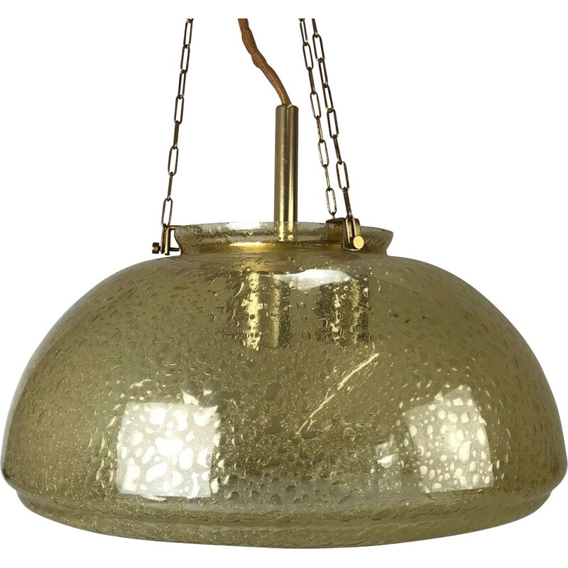 Lámpara de suspensión de cristal vintage de Doria, 1960-1970