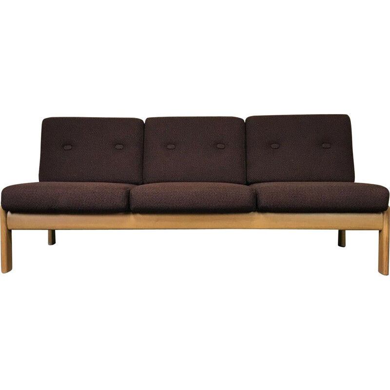 Vintage sofa bed in oakwood, Denmark 1960-1970s